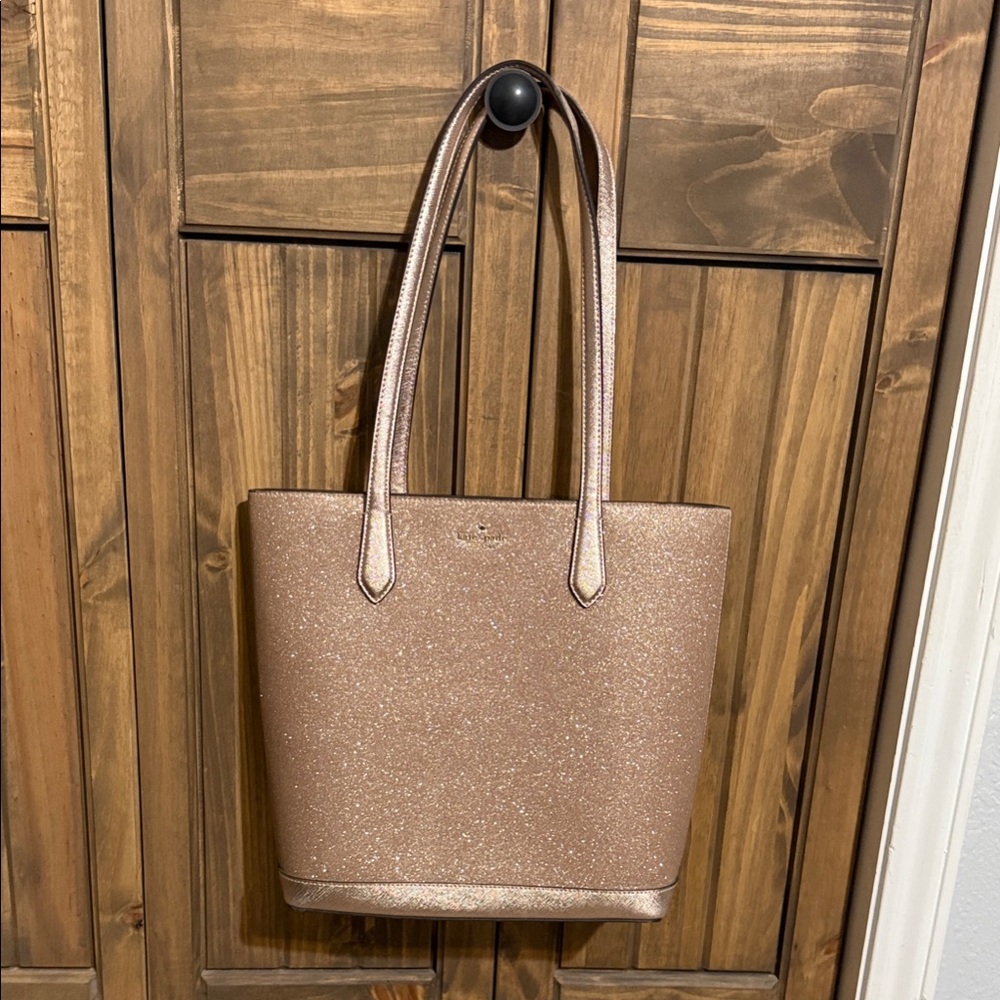 kate spade Rose Gold Glitter Tote
